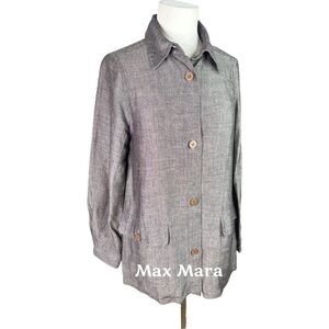 NWOT Max Mara Weekend Hemp Viscose Brown Shacket 10